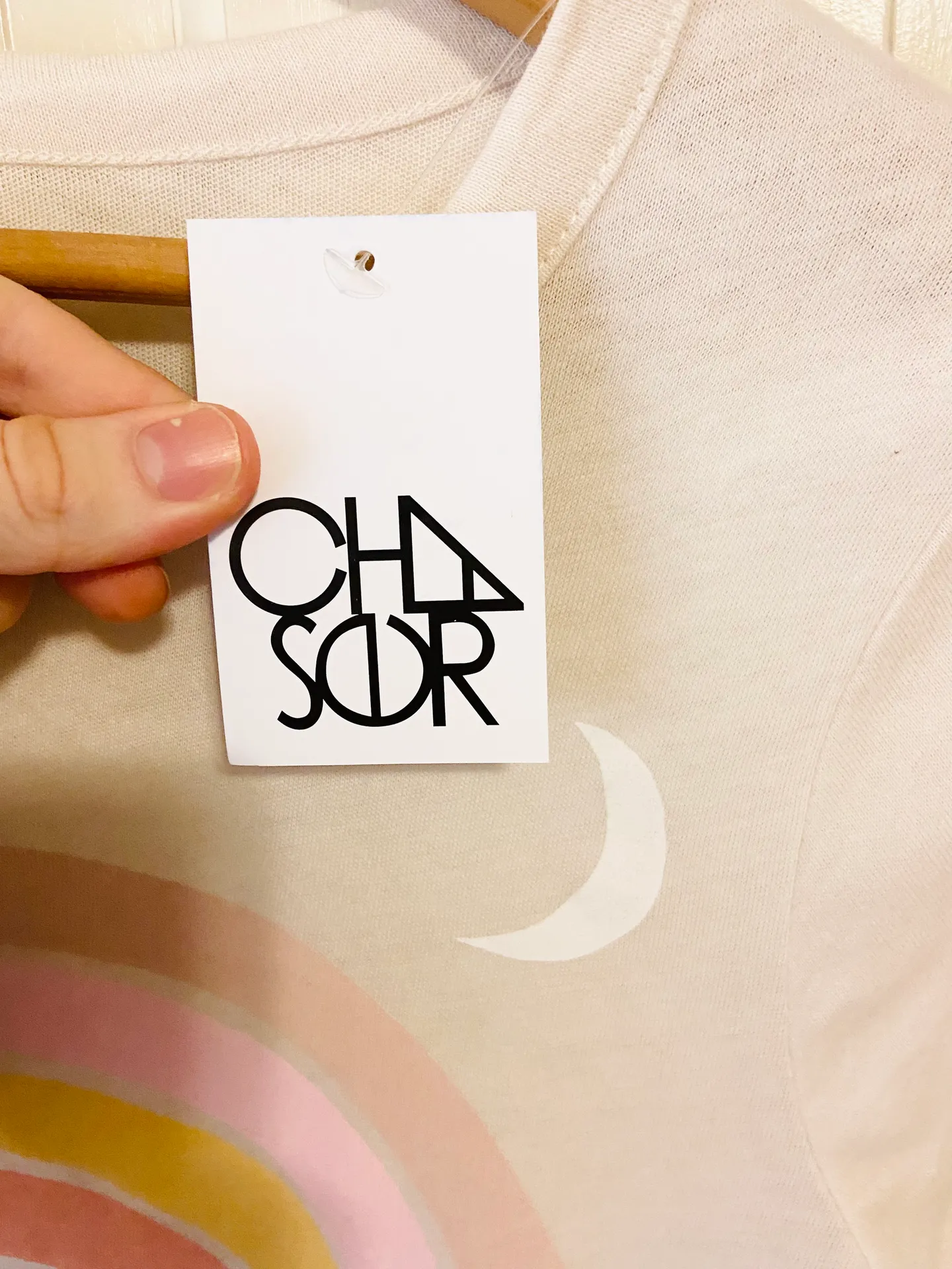 NWT  rainbow nude basic slim graphic T-shirt - Image 6