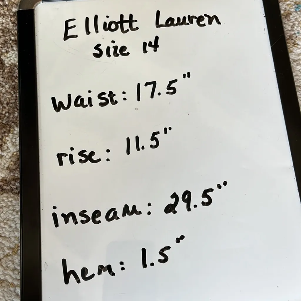 Elliott Lauren Pants Faux Suede Olive Green Slacks Womens 14 Chino - Image 13