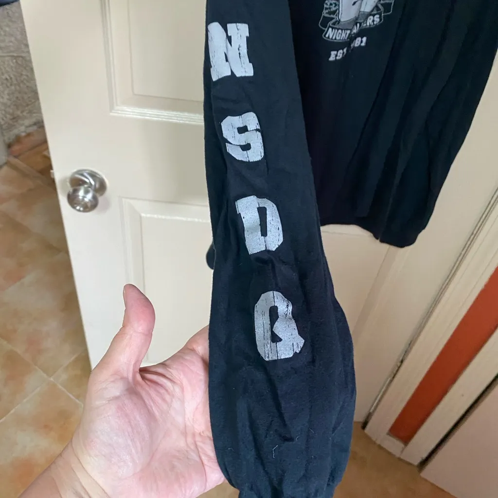 Anvil Long Sleeve Tee - Black - Image 5