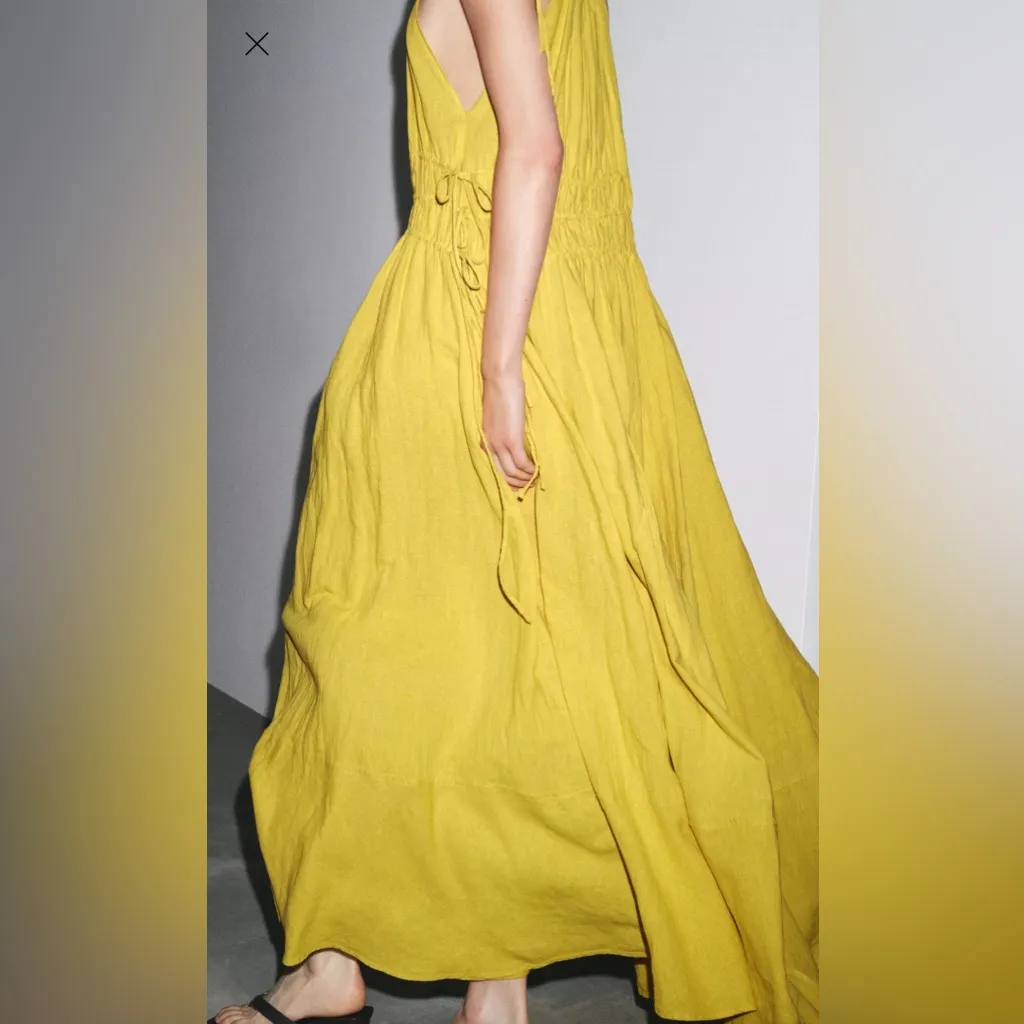 Zara ZW collection linen dress ⚫️ - Image 3