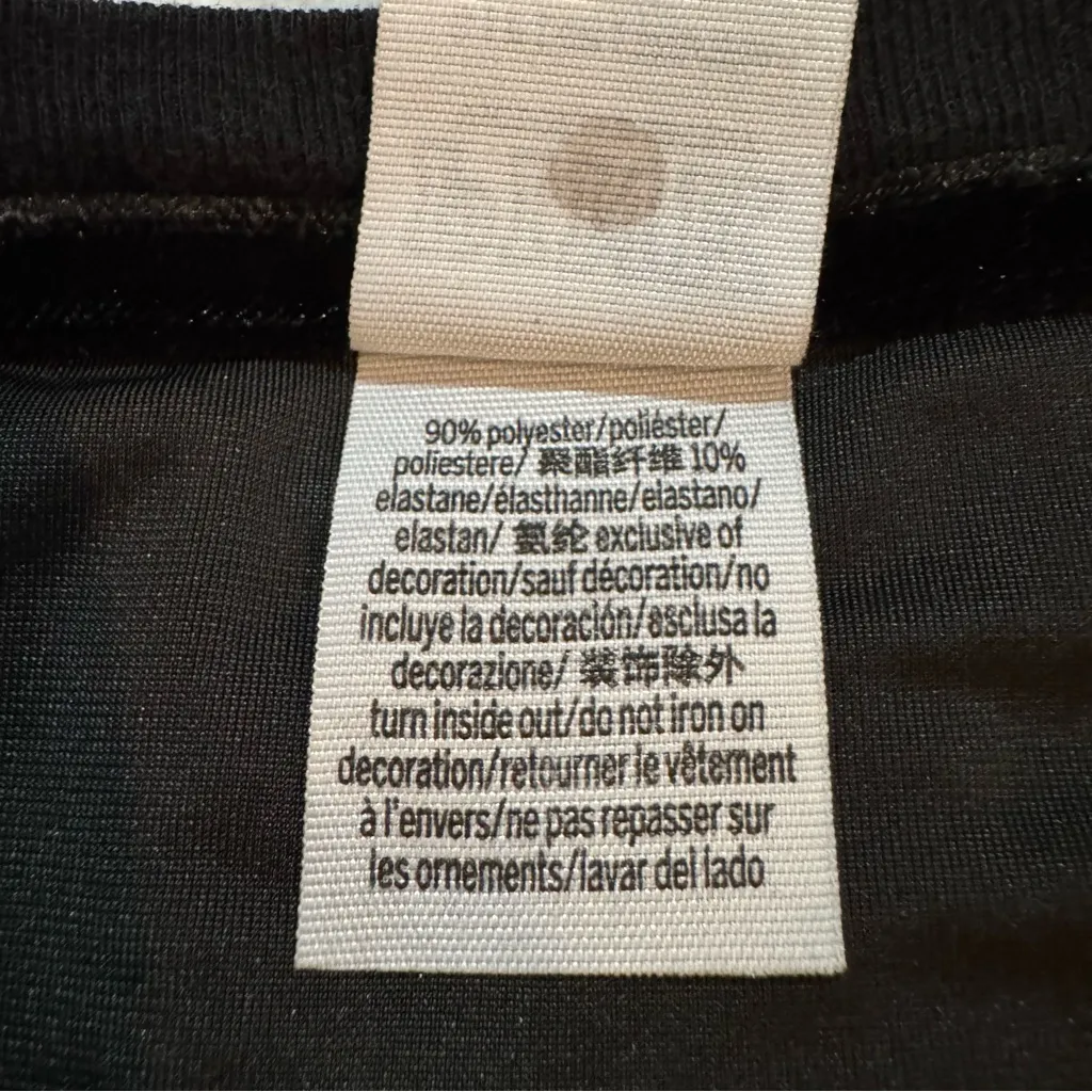 PINK Victoria's Secret Black Velvet Short Sleeve Top, Small - Image 5