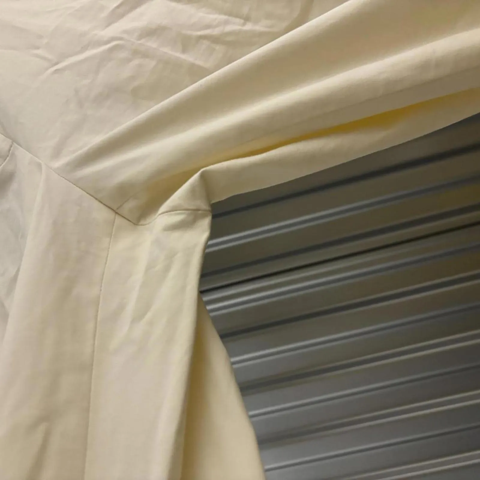 Kasper Cream Semi Sheer Trouser Work Pants Neutral Minimal Career butter yellow - Image 5