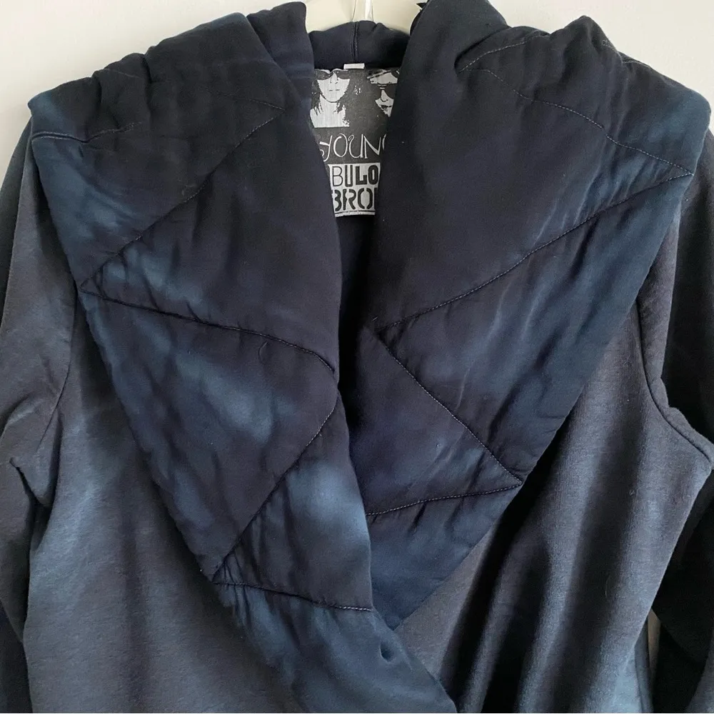 Young Fabulous & Broke Brina Jacket Shawl Quilted Collar Hoodie Wrap Bomber YFB - Image 6