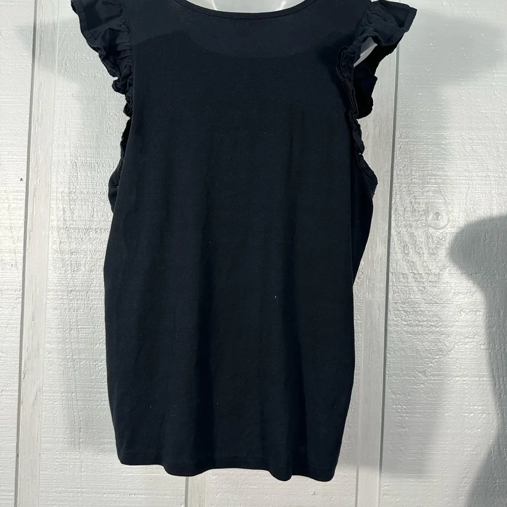 Halogen Black Textured Ruffle Button Top Size 3X NWOT - Image 5