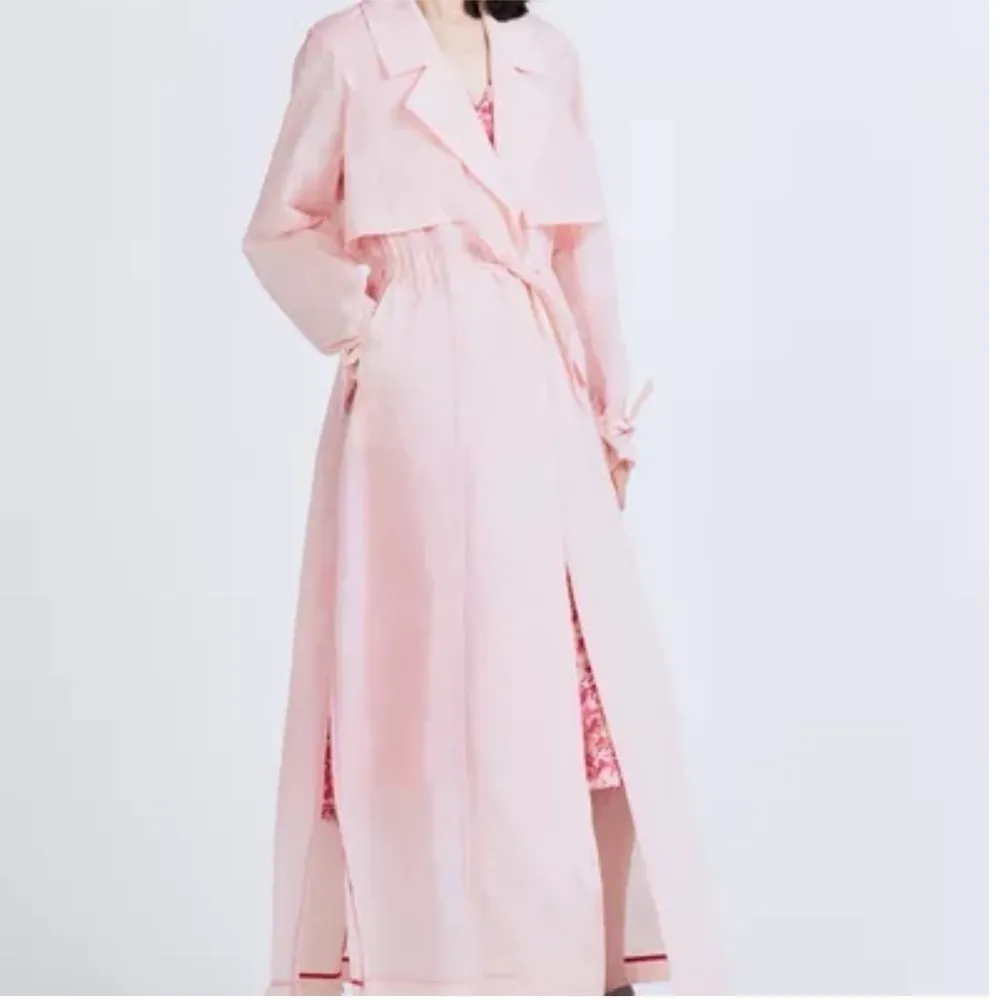 NEW Derek Lam 10 Crosby Lexis Trench Coat Pink Dogwood Size XS - Image 6