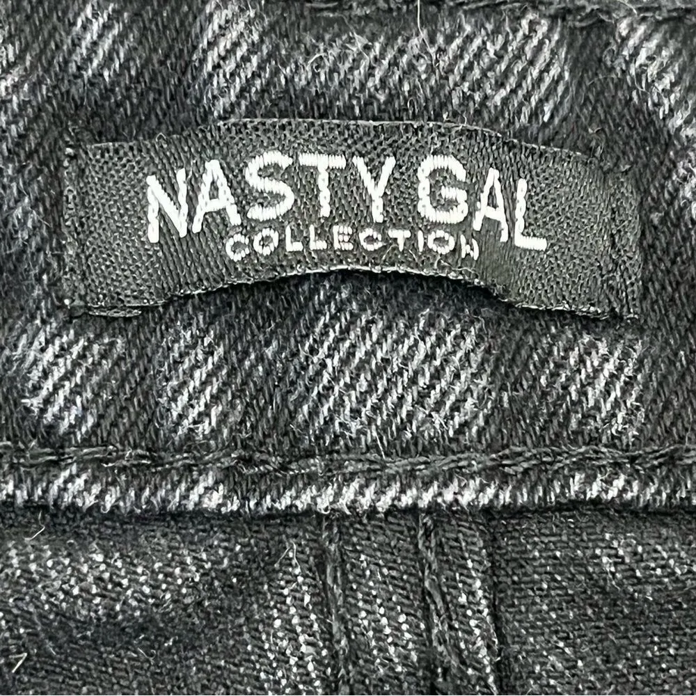 Nasty Gal Faded Black Jeans High Waist Destroyed 14 - Image 6