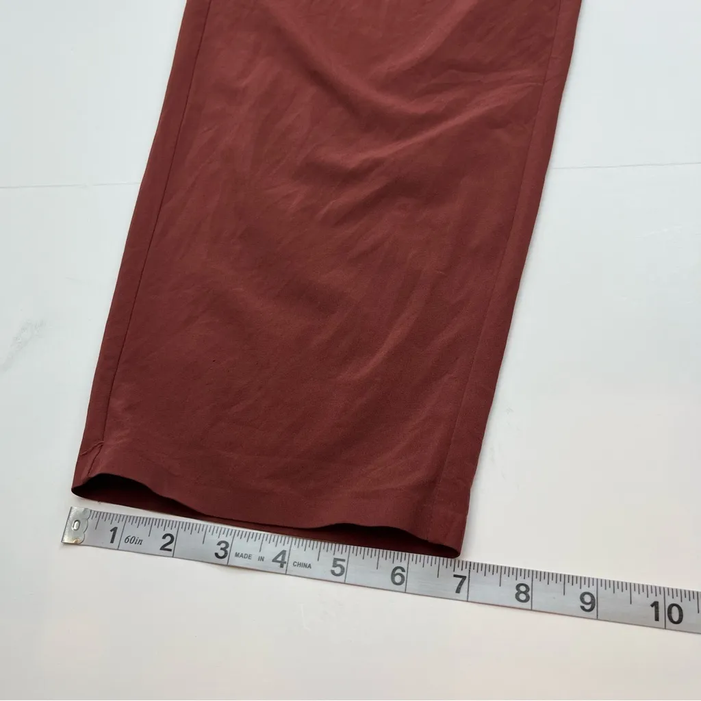 Athleta Womens Skyline Pant Belted Waist Cognac Brown‎ Size 14 Athletic *FLAW - Image 13