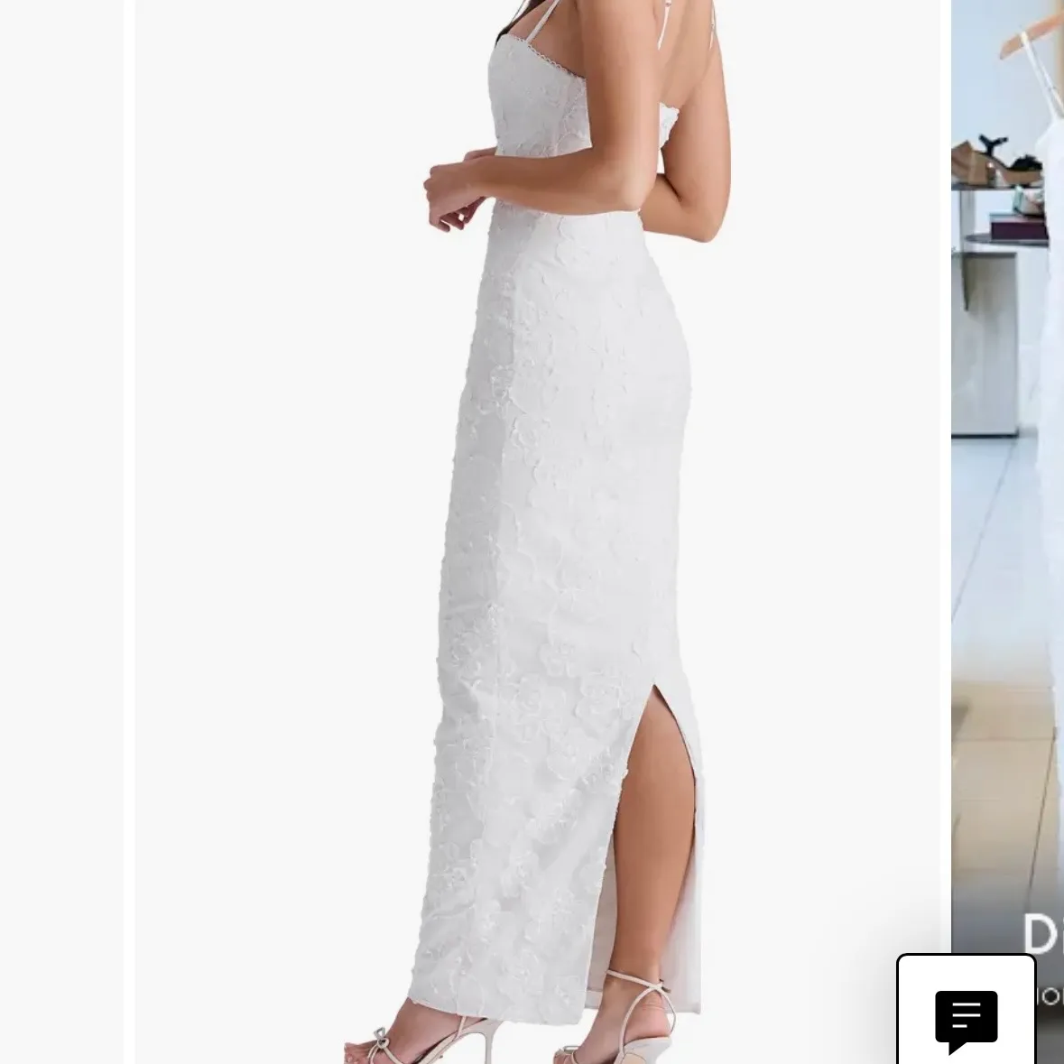 House of CB Eva White Floral Lace Maxi Dress Size XS - Image 4