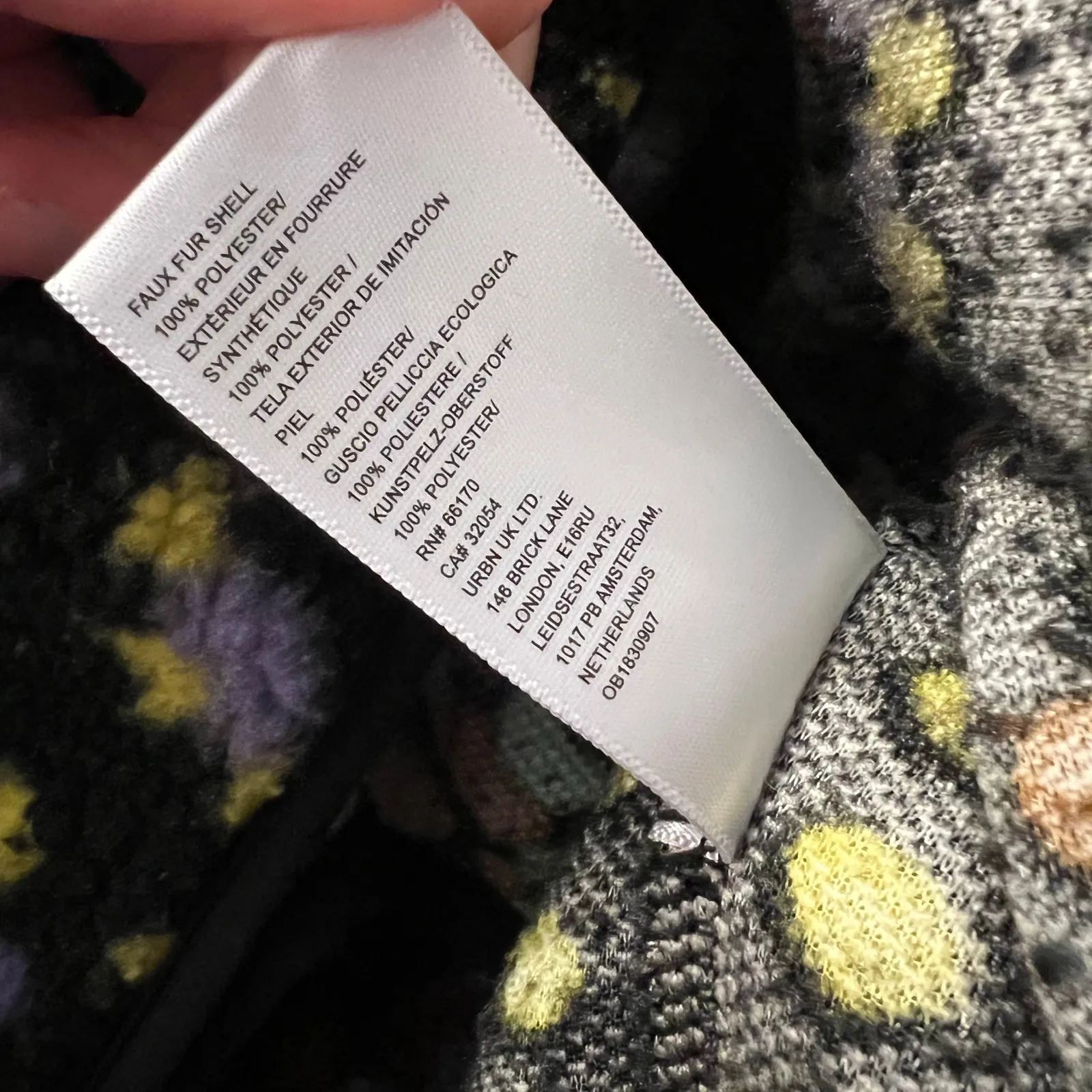 BDG Granny Square Afghan Quilt Fleece Plush Pullover 1/4 Zip Sweater Size Large - Image 5