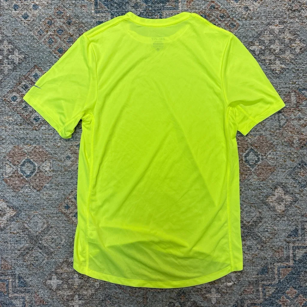 Nike Women's Neon Yellow Short Sleeve Tee - Image 3