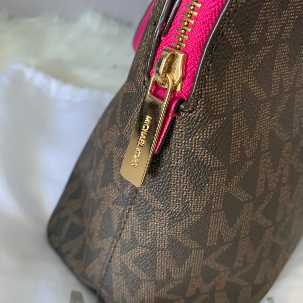 Michael Kors Brown and Pink Women's Bag - Image 8