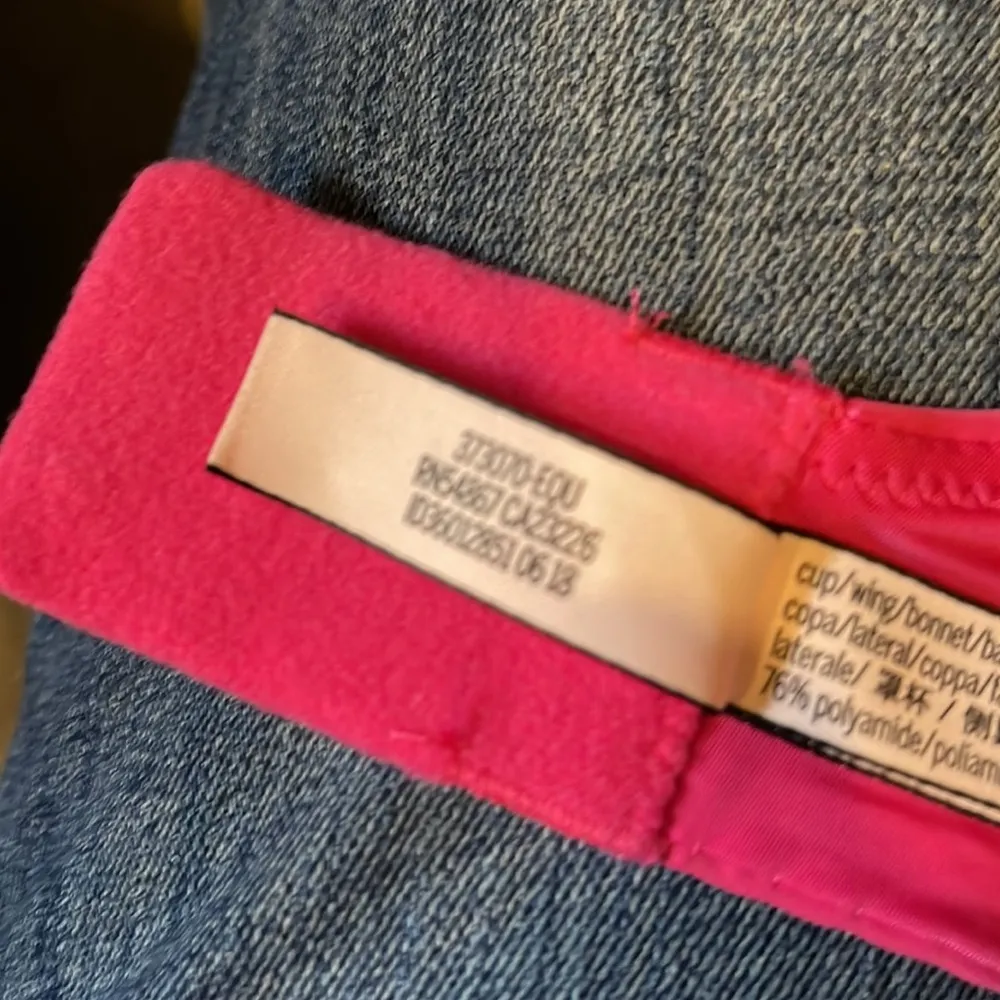 Victoria's Secret T-Shirt Lightly Lined Demi Bra Hot Pink Size 38DD E85 - Image 15