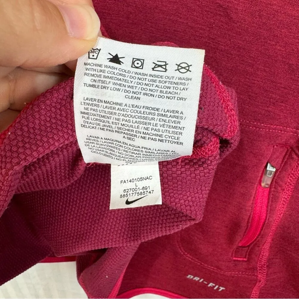 Nike Thermal Brushed Fleece Lined Cowl Neck Pullover Women’s Size Large Dri-Fit - Image 8