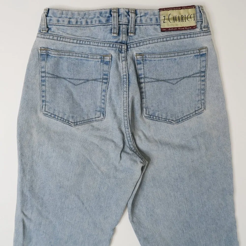 Vintage 80s Z. Cavaricci High Waisted Mom Jeans Blue Size 27 - Image 4