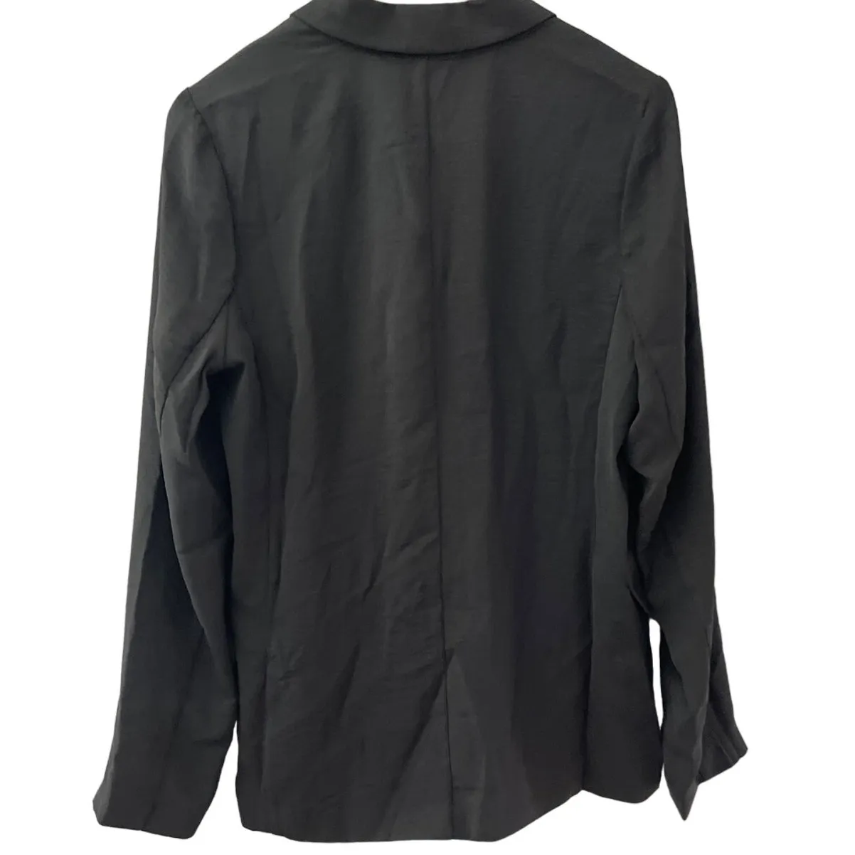 Bobeau Solid Black Long Length Front‎ Pockets Double Breasted Blazer Size Large - Image 2