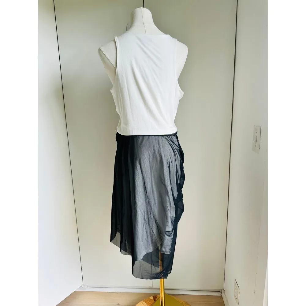 DKNY Dress KNee Length Black /White NWT Size Medium Career business wedding - Image 5