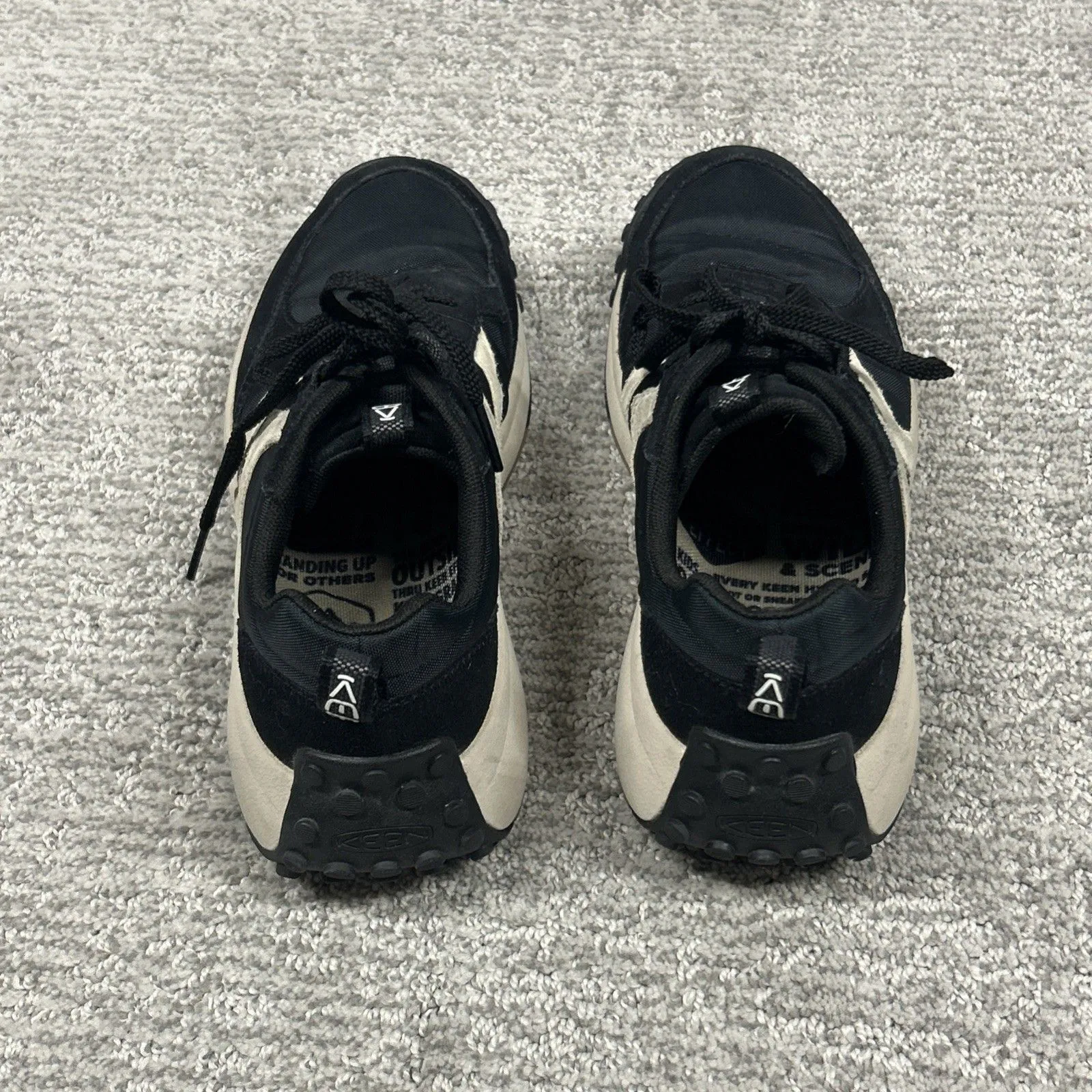 Keen KS86 Shoes Womens 7 Black Birch Leather Low Top Trail Running Black Sneaker - Image 4