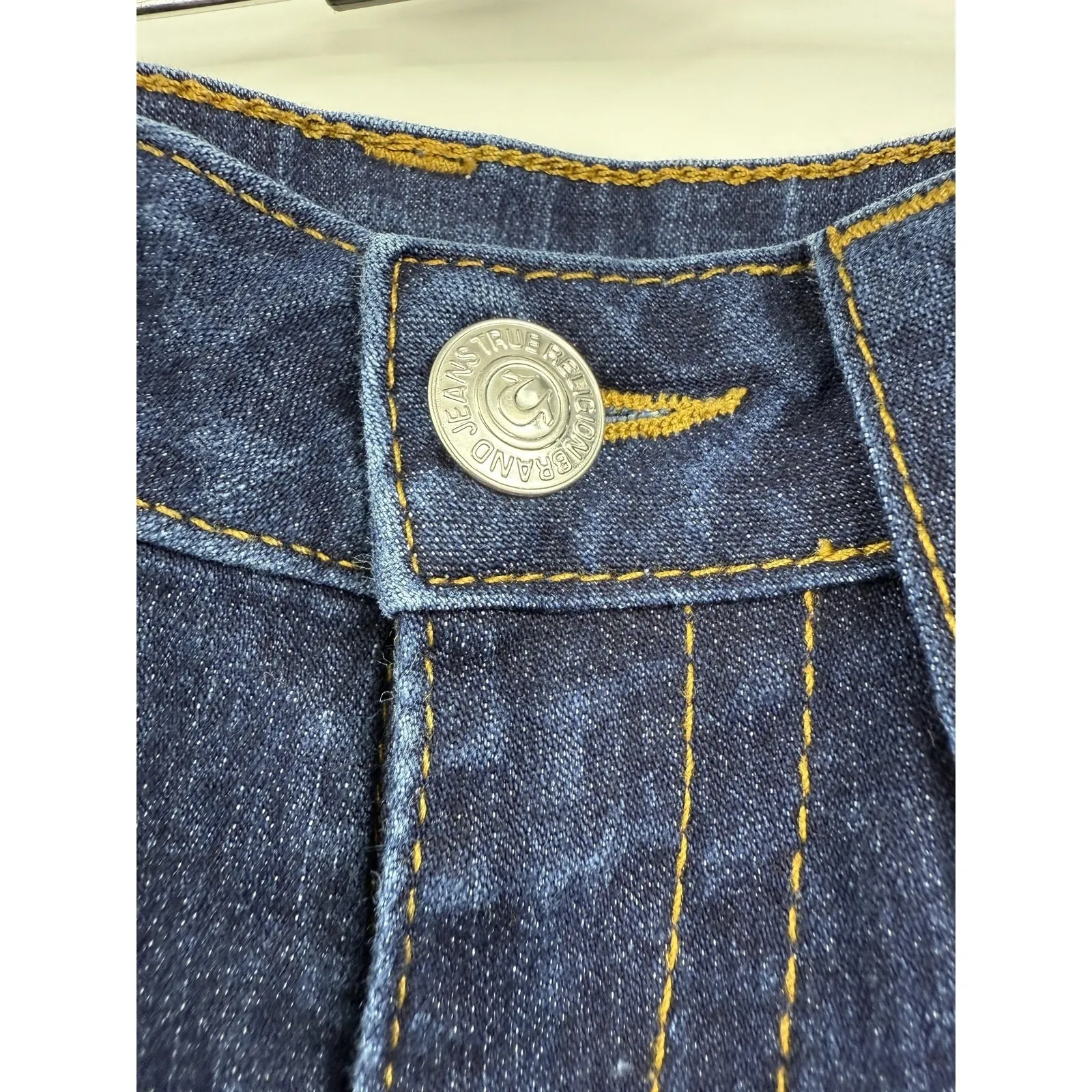 True Religion Mid Rise‎ Jeans Womens 28 Blue Legging Flap Pockets Made in USA - Image 6