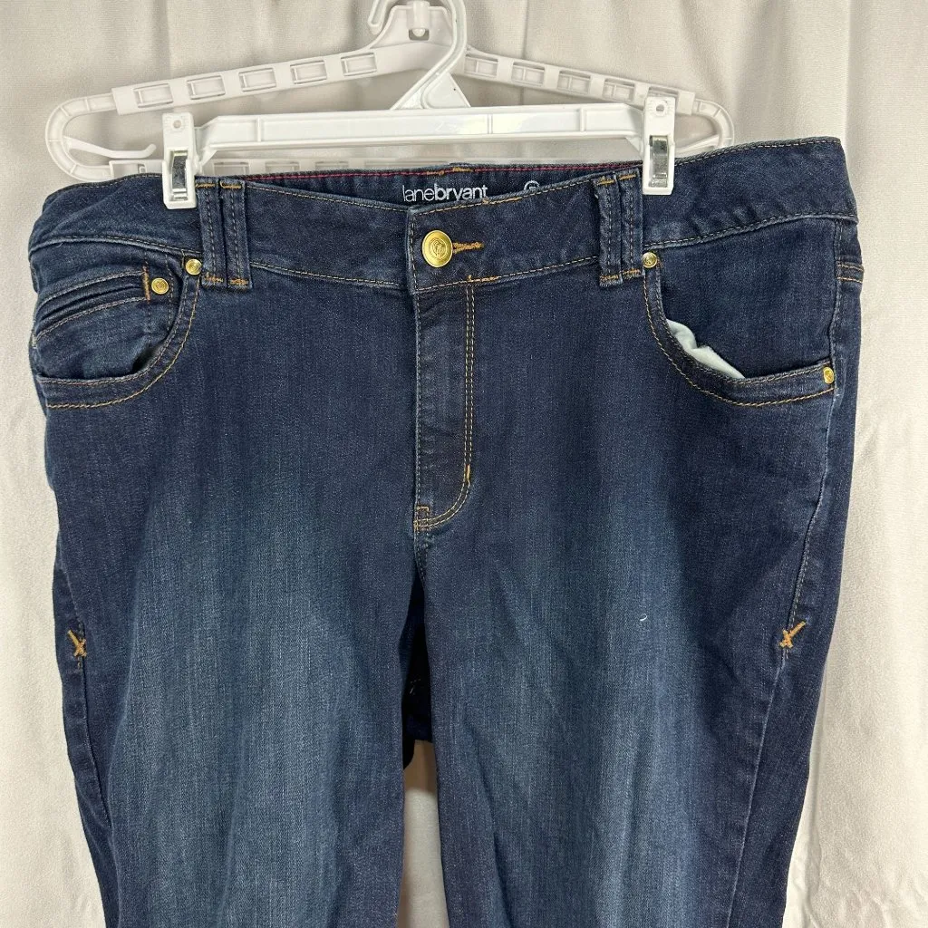 Lane Bryant Genius Fit Straight Leg Jeans Womens Size 18 Average Blue Denim - Image 2