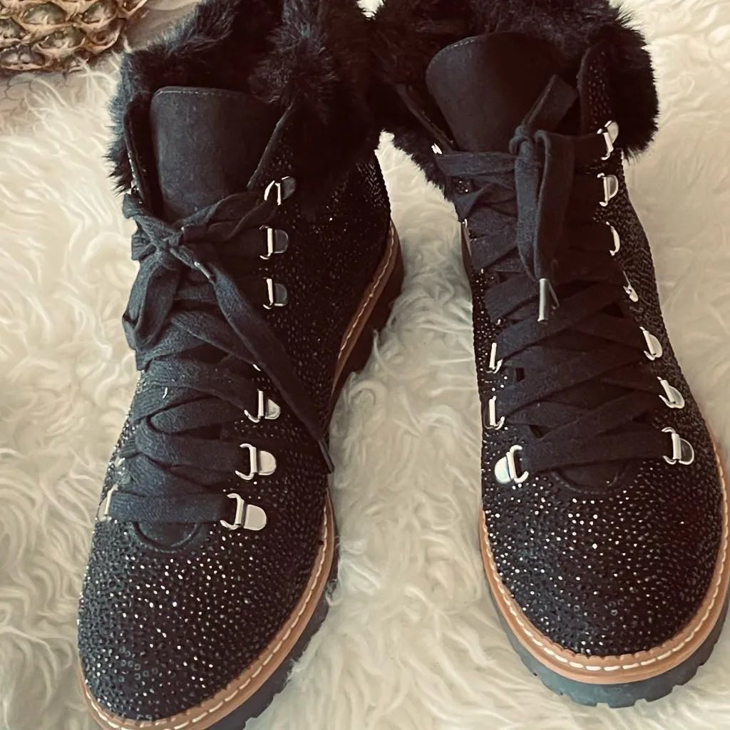 INC PRAVALE 3 EMBELLISHED TEXTURED LACE-UP BOOT - Image 6