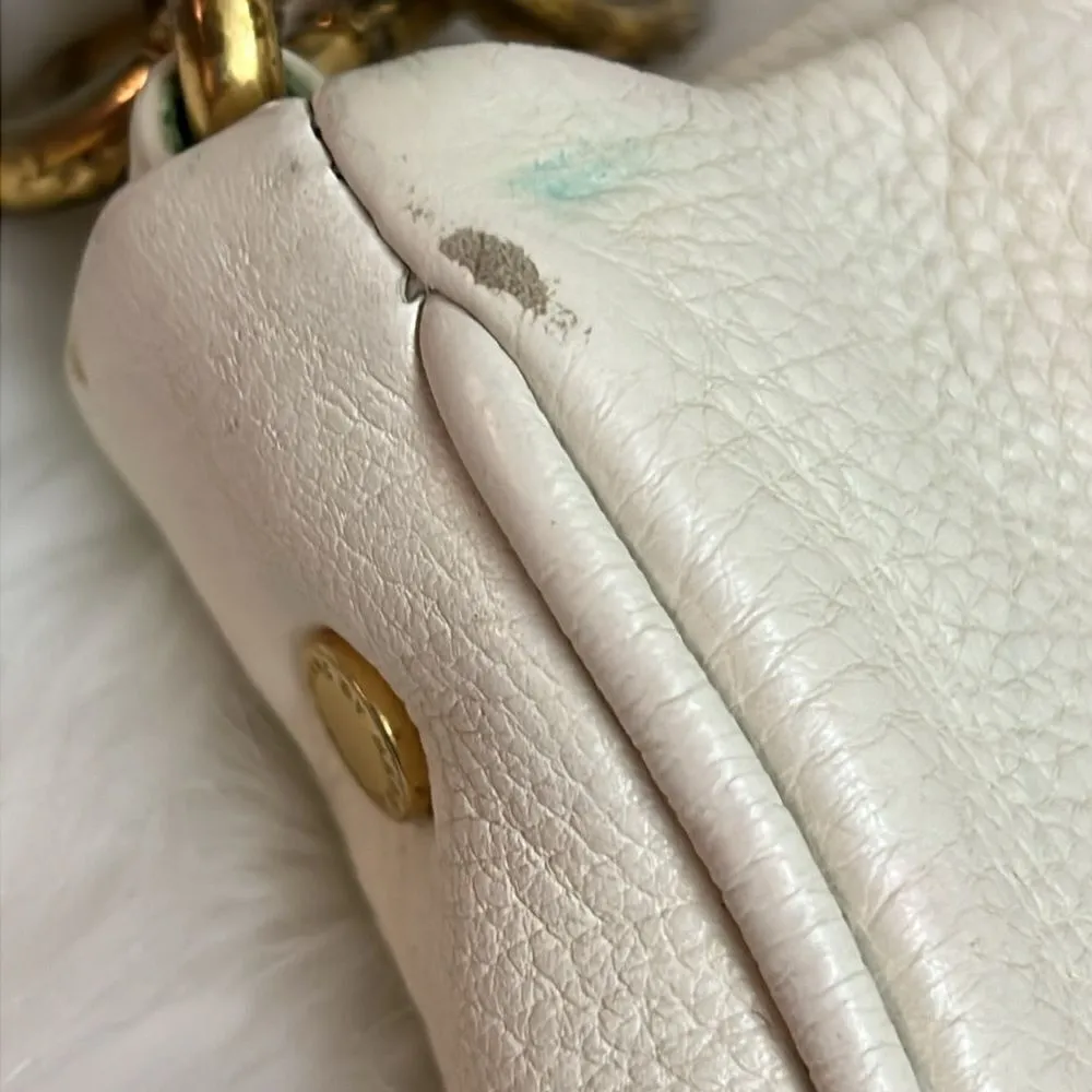 Marc Jacobs Too‎ Hot to Handle Cream Leather Bag B95 - Image 6
