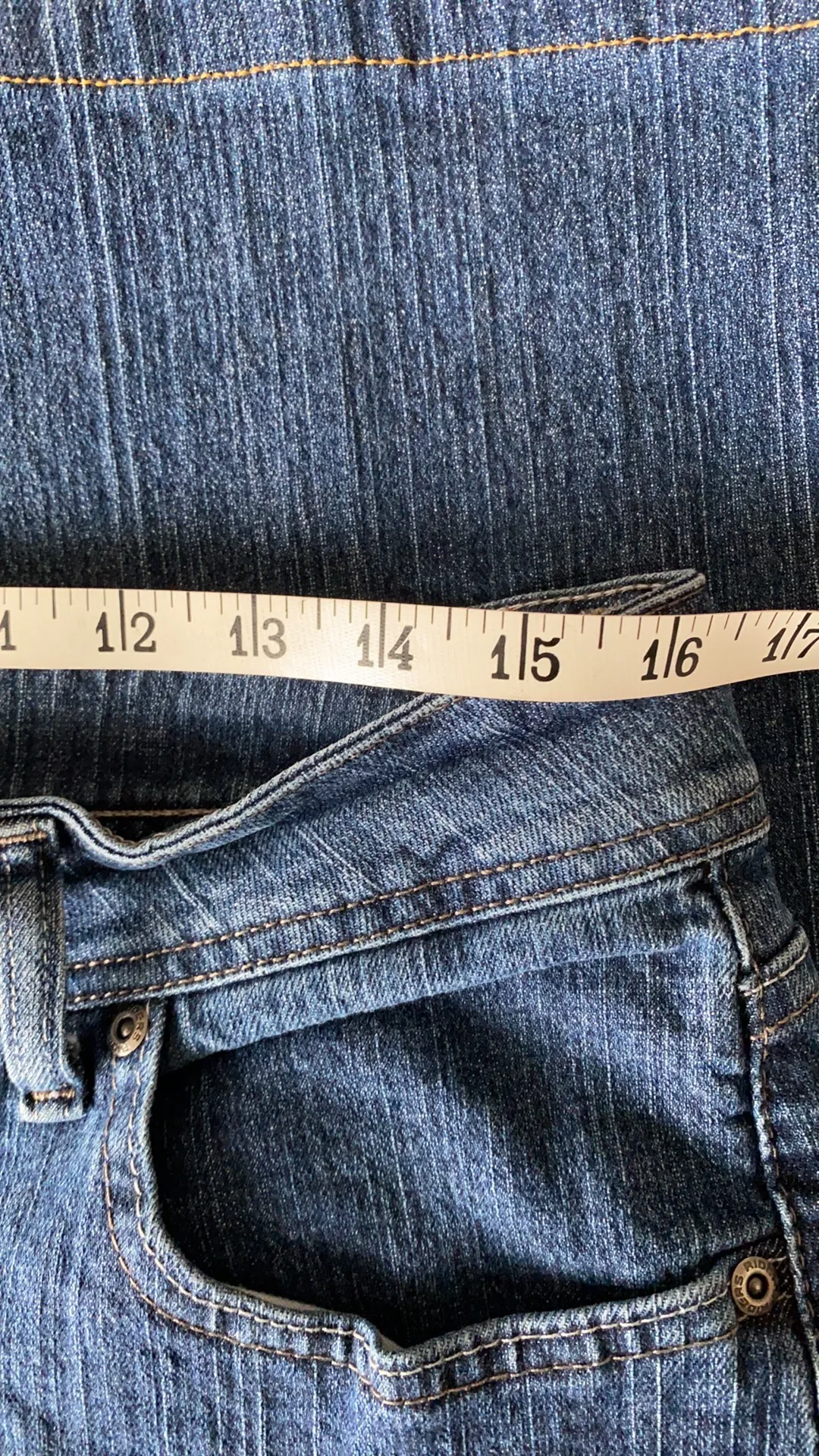 Women’s Riders  jeans dark wash straight leg 33 x 29 high rise stretch EUC - Image 5