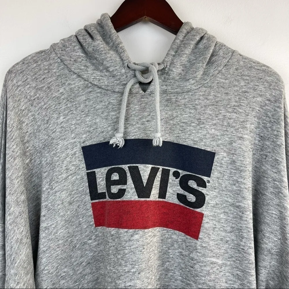 𝅺Levi’s Women’s Crop Boxy Fit LOGO Hoodie Sweatshirt Size XL - Image 3