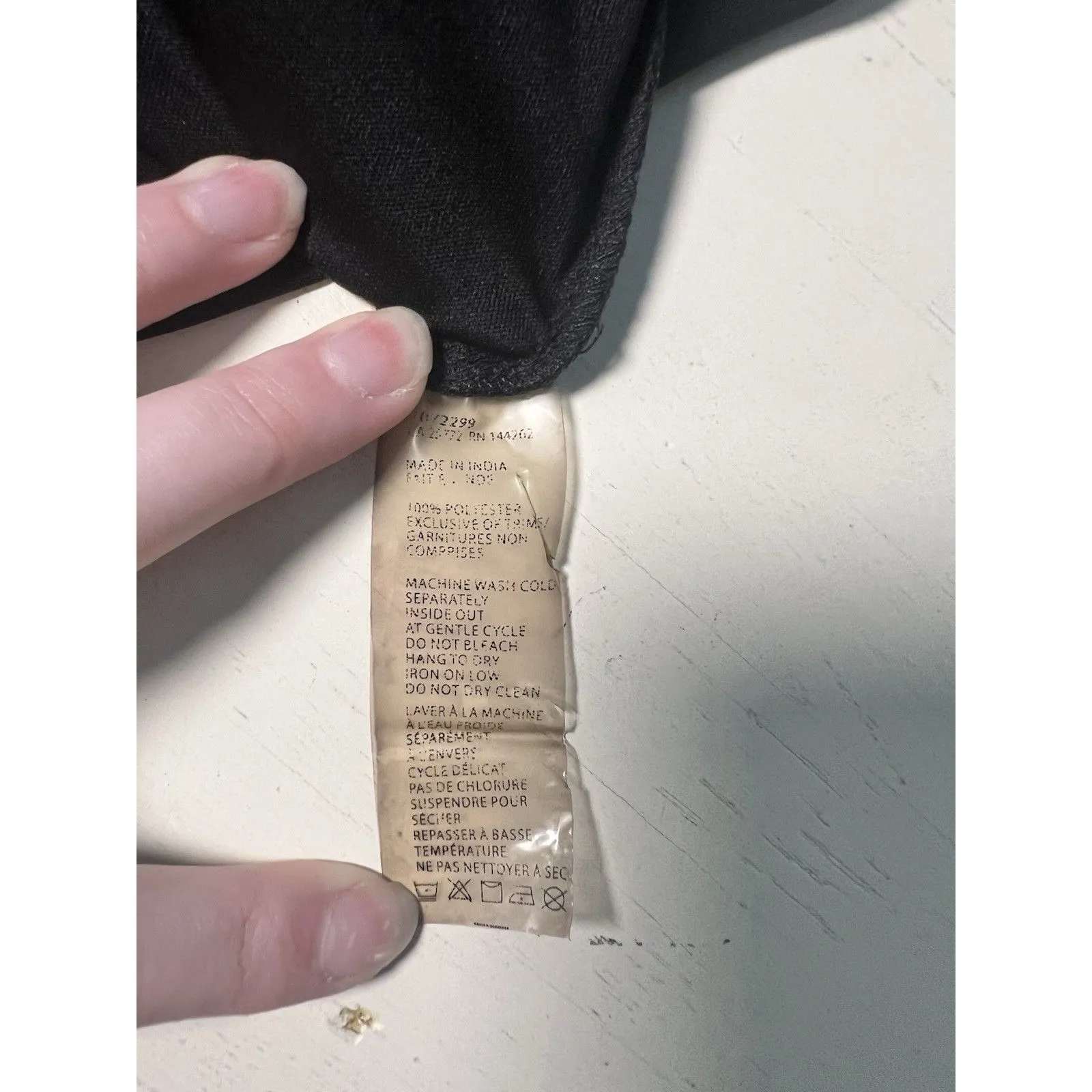 Dex Womans Black Gold Long Sleeve Embroidered Boho Mini‎ Dress Size XL - Image 5