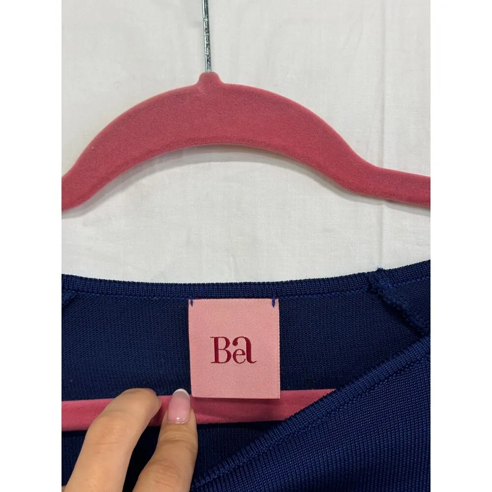 Bea Printed Long Sleeve Fitted Ribbed Crop Top Blue/Green/Pink Women's XS / S - Image 2