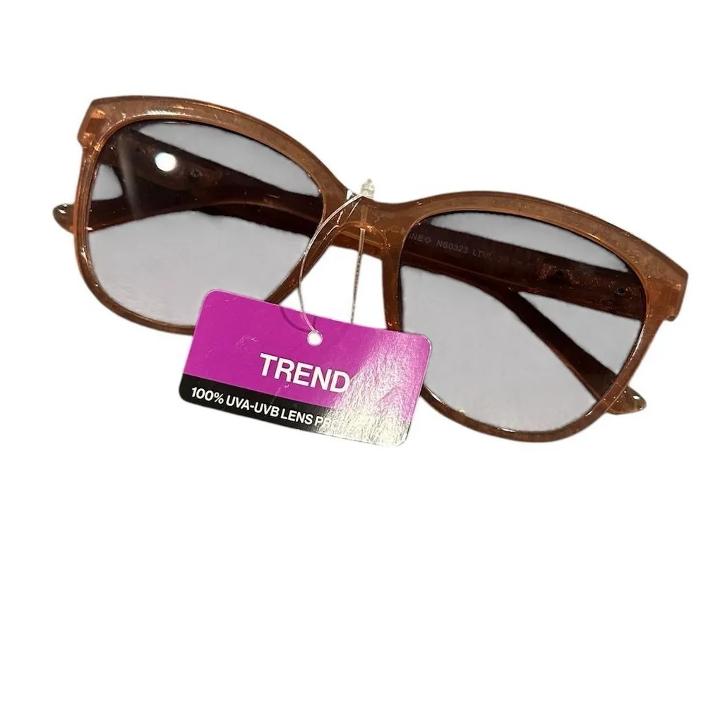 Trend Sunglasses Women's One Size Round Pink Gold Accents Shades UV400 NWT NEW - Image 2