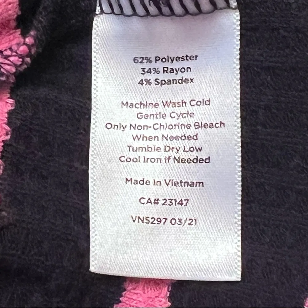 Talbots Raglan Waffle Knit Cowl Neck Long Sleeve Stripe Sweater Top Tee Sz Small - Image 10