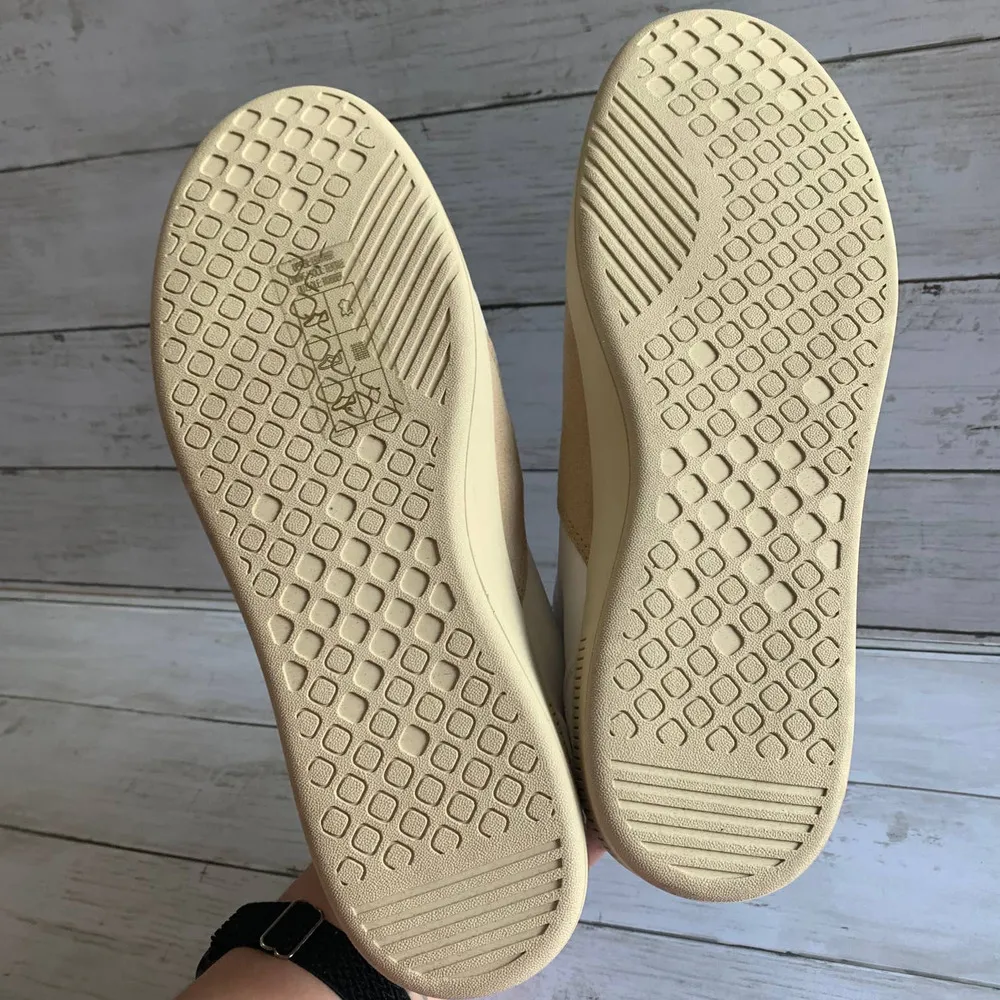 NEW Everlane The Releather Court Tennis Shoes Sneakers in White/Green/Tan - Image 8