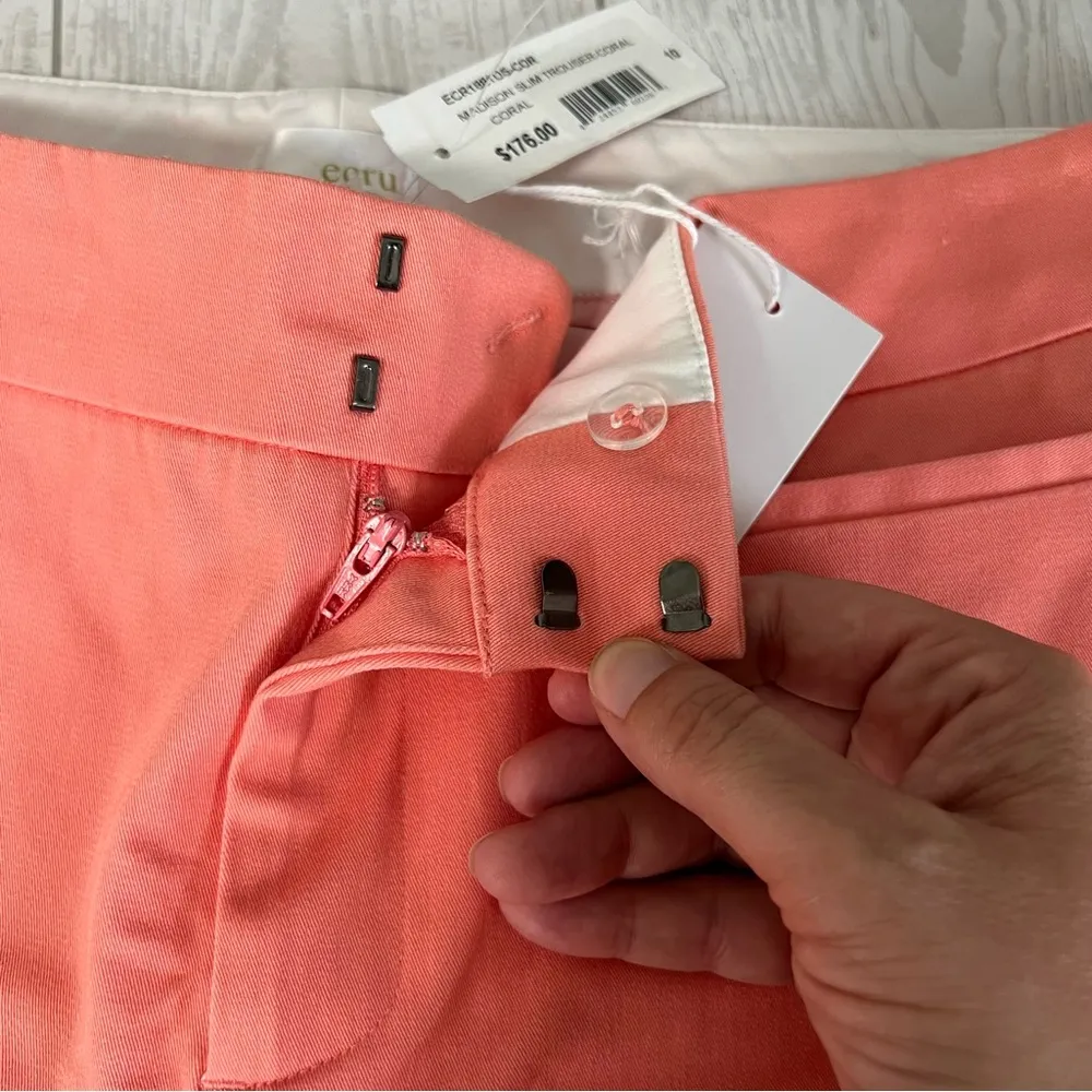Ecru Madison Slim Trouser Coral Pants - Image 5