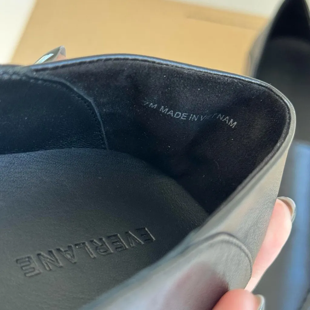 Everlane Leather Day Driver Loafer in Black, size 7 - Image 7