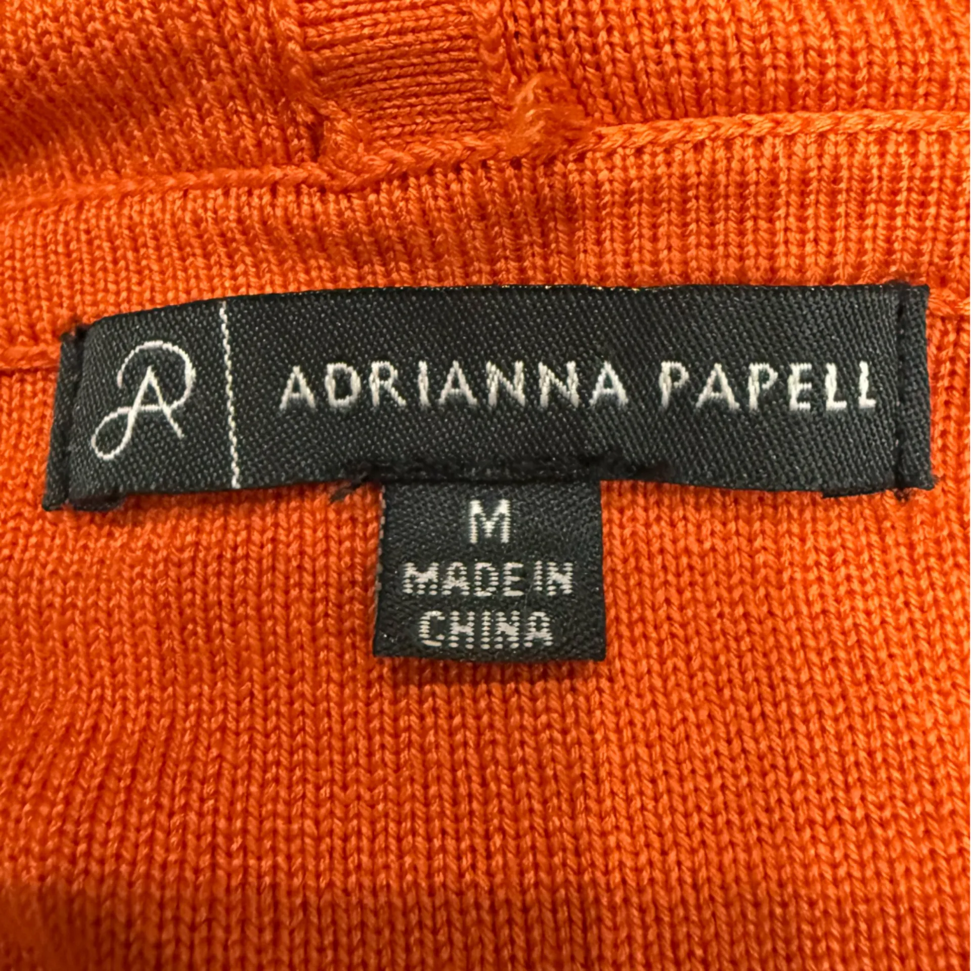 Adrianna Papell Bold Orange Knit Cardigan - Image 9