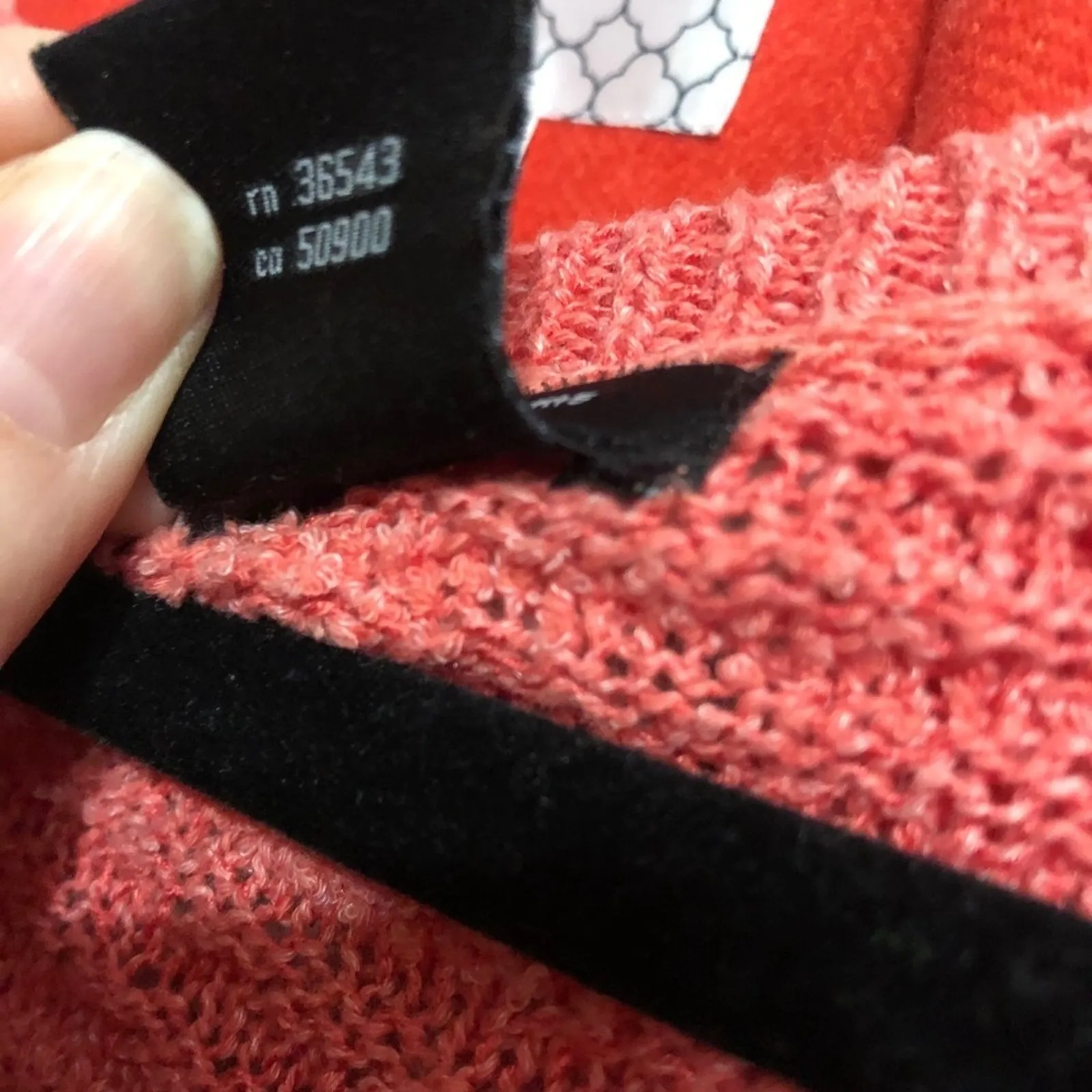 Calvin Klein Orange Knit Pullover Sweater V Neck Womens XL Chunky Knit Fall - Image 5