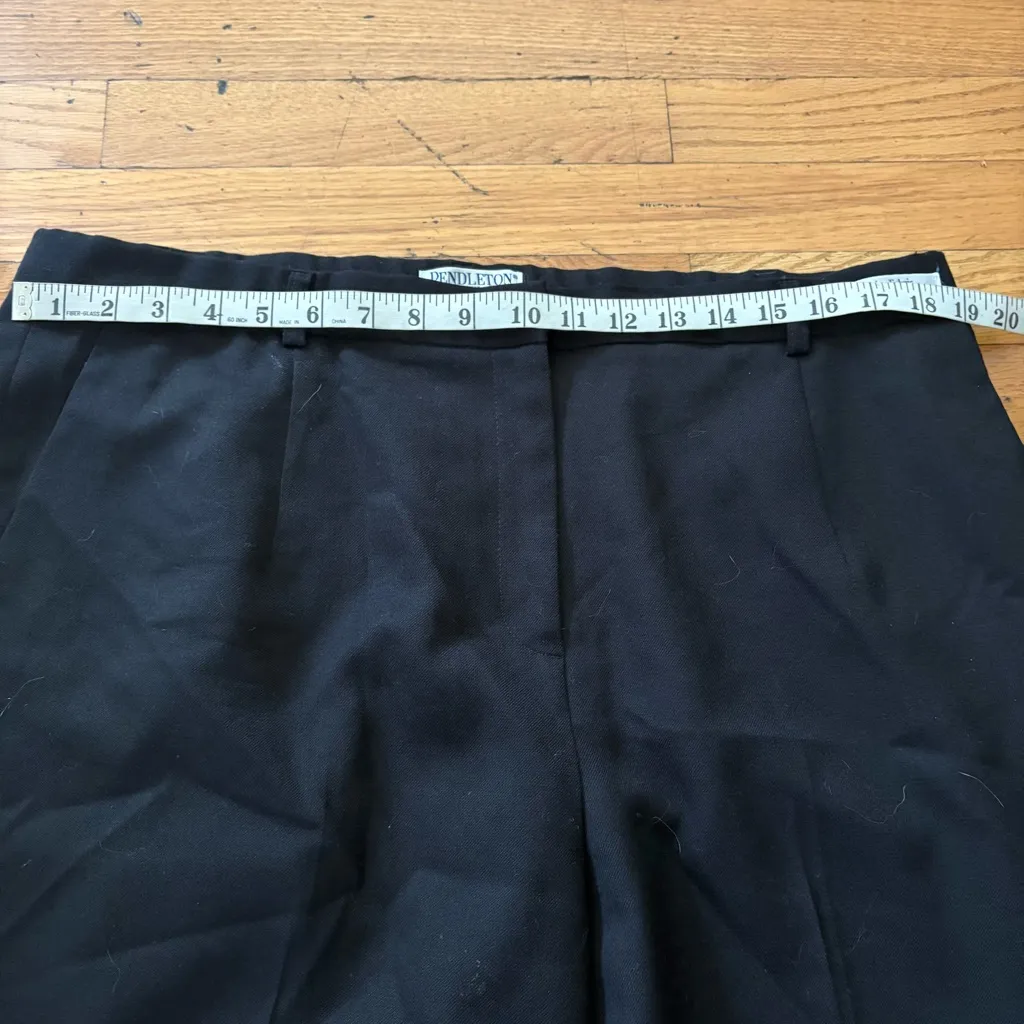 Pendleton Wool Black Crop Trousers Size 16W - Image 3