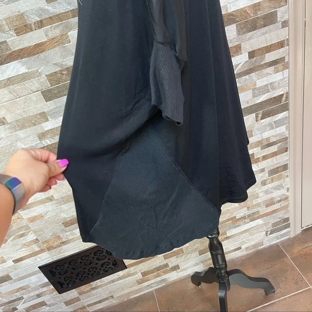 Couture by Miss Me black poncho top Sz S MM - Image 11