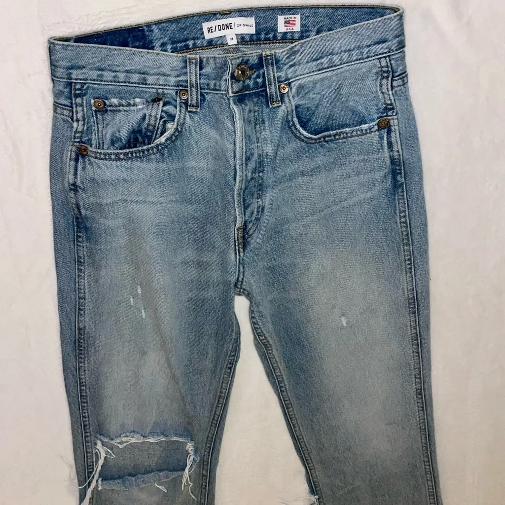 Women’s RE/DONE High Rise Dirty Destroy Grunge Jeans size 27! - Image 4