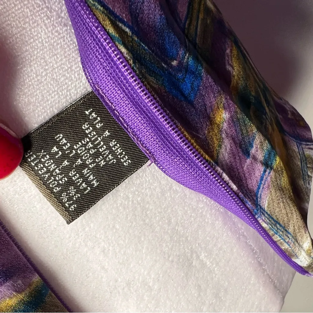 Anthropologie Fei XSBlue Grey Geometric Feather Top Vneck Kimono Drapey Sleeves - Image 7