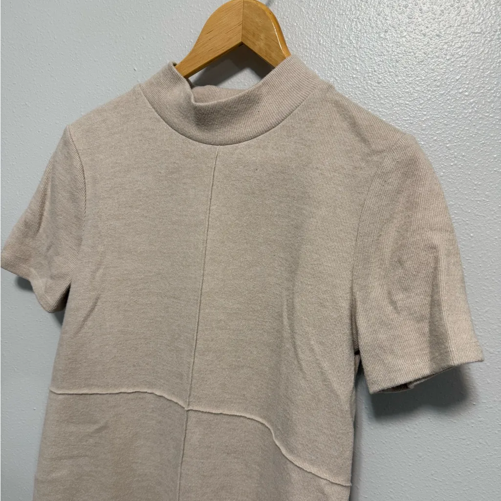 Zara Tan Mock Neck Dress Size Medium - Image 3