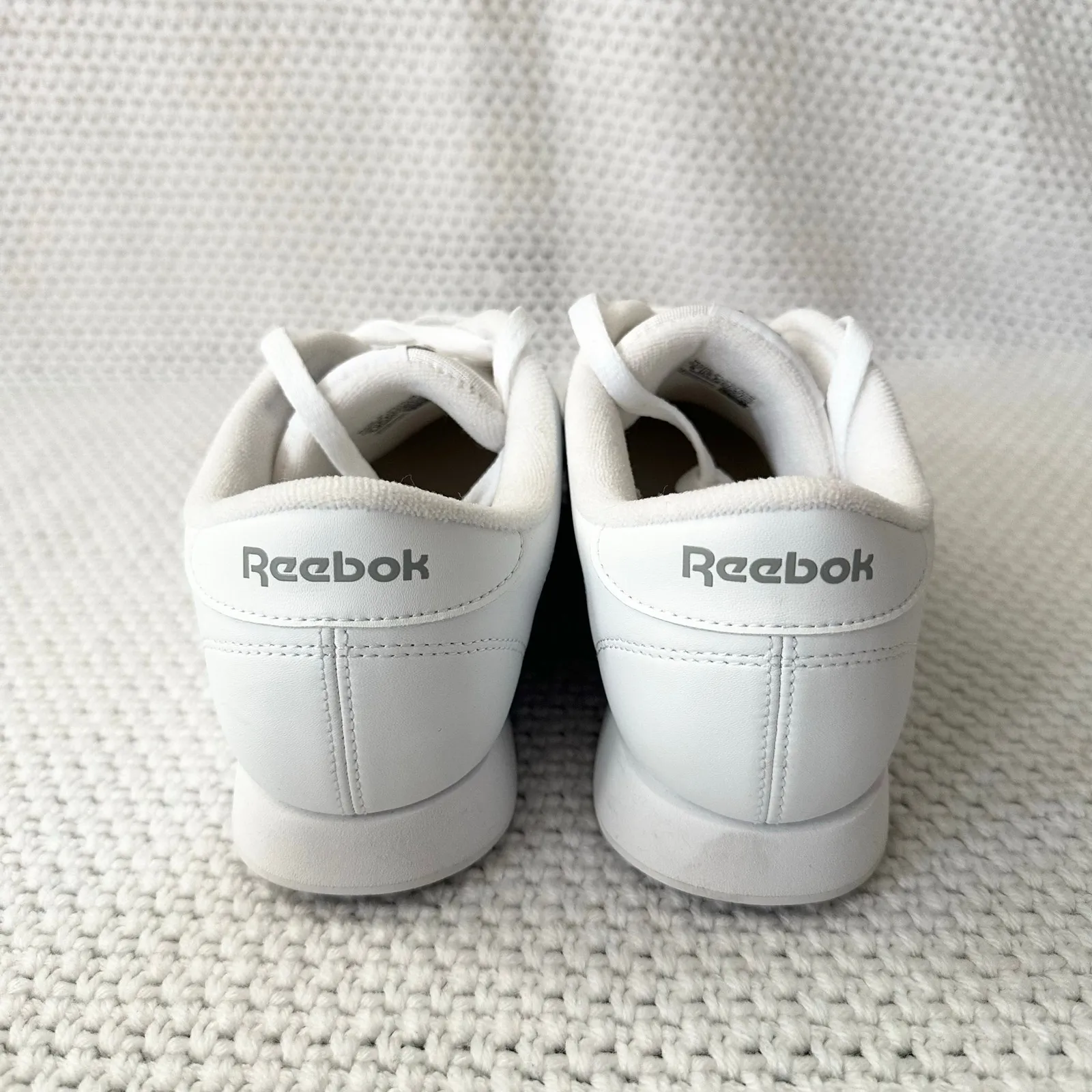 Reebok All White Princess Sneakers Walking Tennis Size 40 US 9 Women Casual Shoe - Image 6