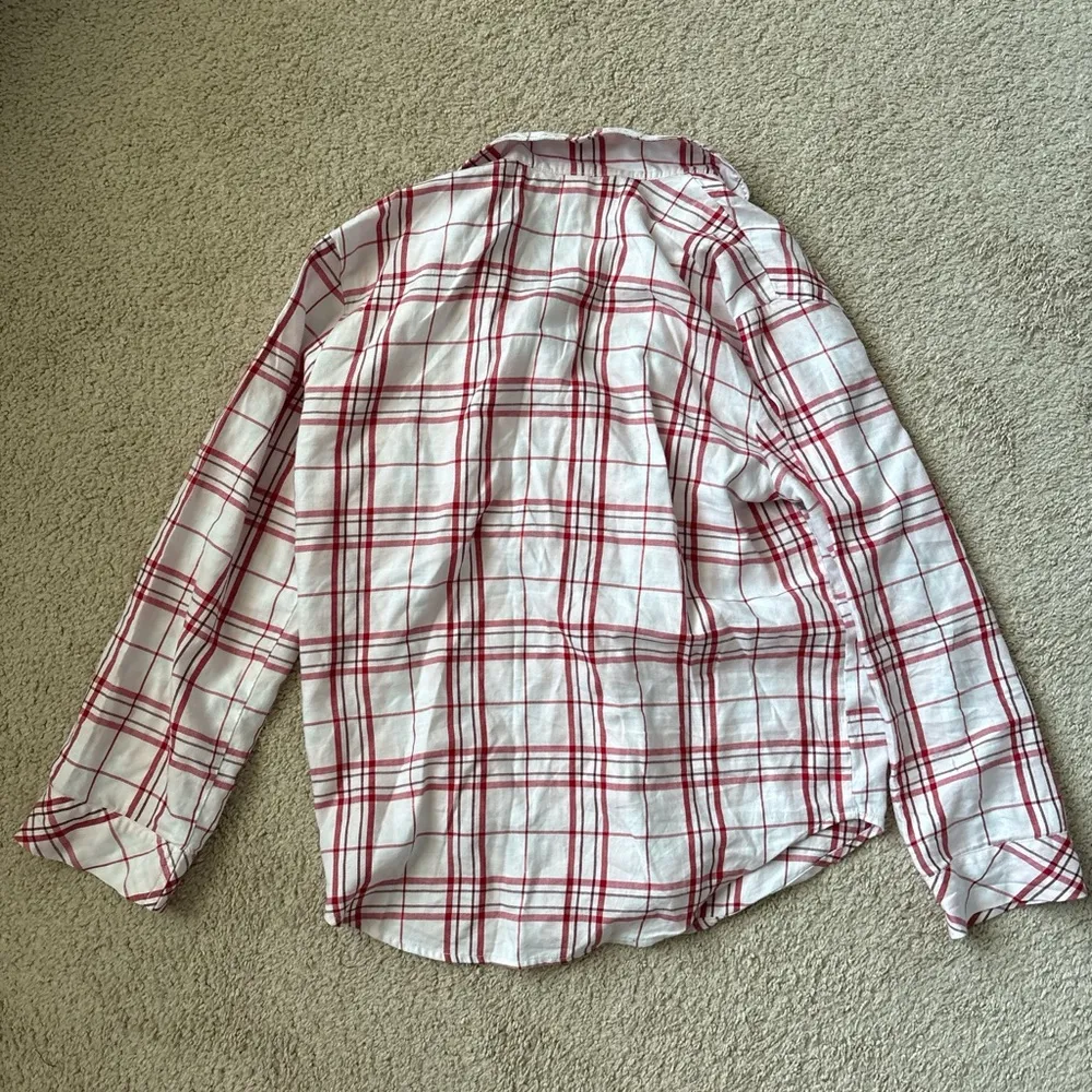 Victoria's Secret Red and White Cozy Plaid Pajama Set - Image 8
