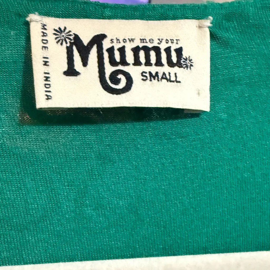 Show Me Your Mumu Phyllis Embellished Wrap Dress in Emerald Beaded Sequins Sz S - Image 7