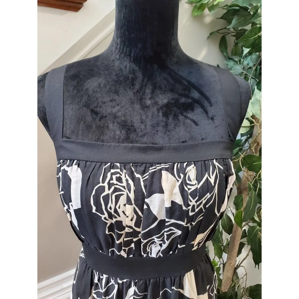 Liz Claiborne Women Black Polyester Square Neck Sleeveless Knee Length Dress 20W - Image 5