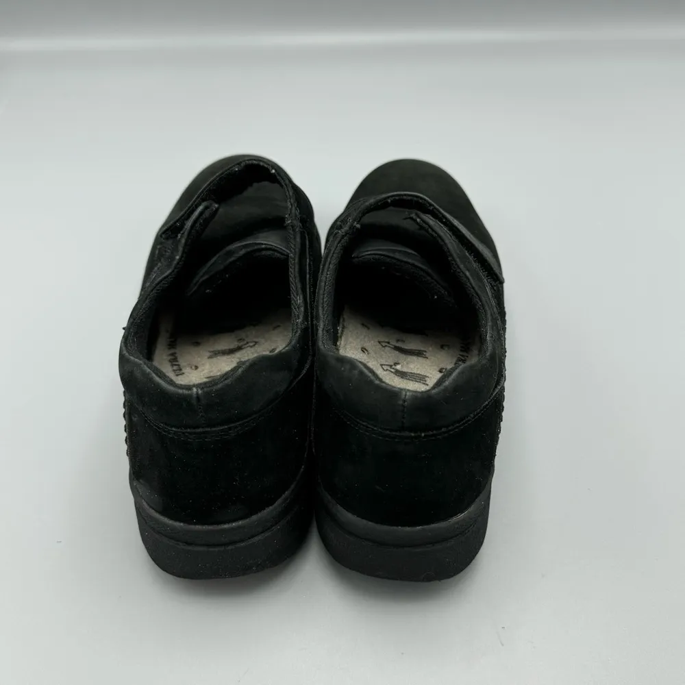 Cobbie Cuddlers Black Leather Step In Womens Shoes Size 8.5 Wide Adjustable - Image 5