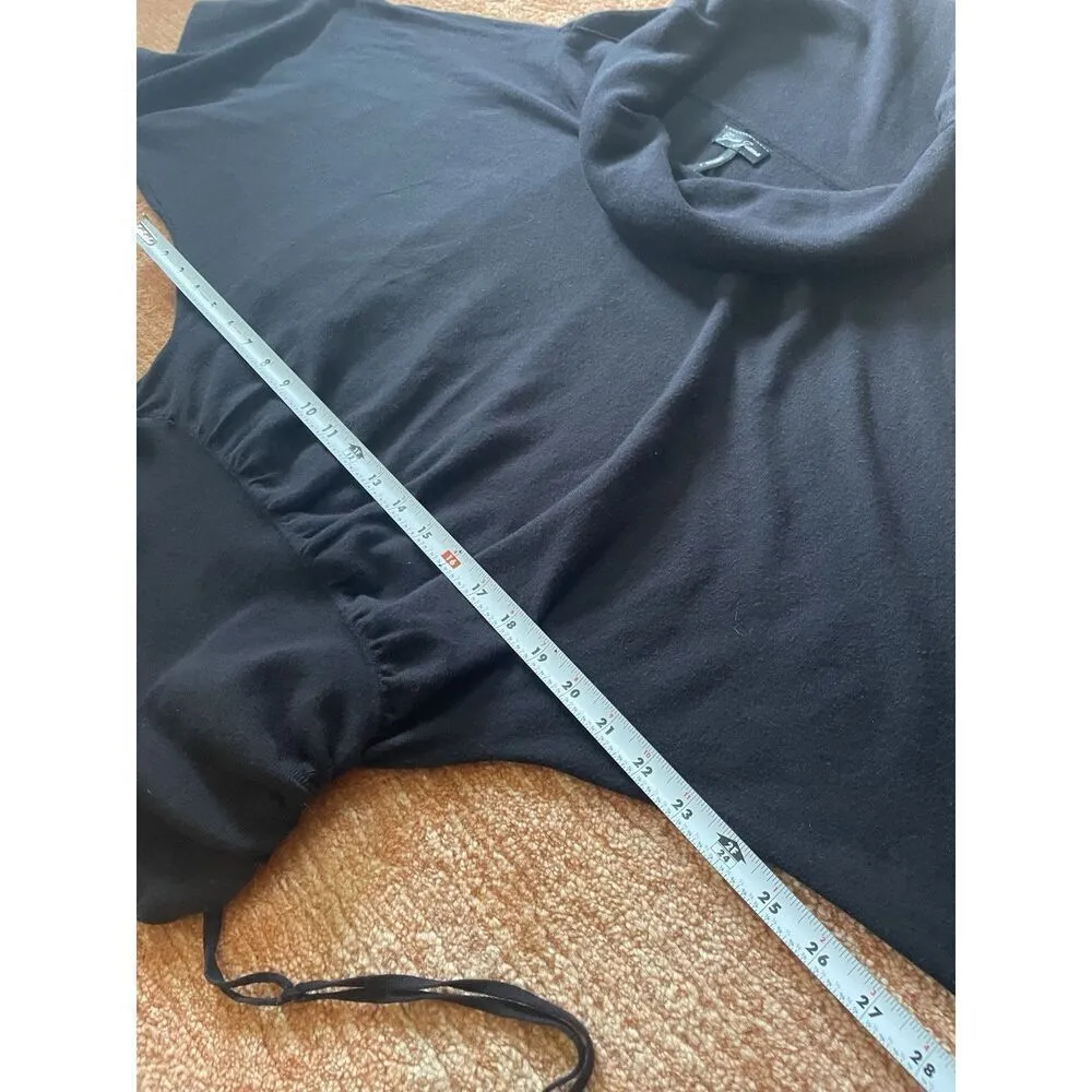 Guess Jeans Black Women’s Cowl Neck  3/4 Sleeves Large Top Sweater - Image 3