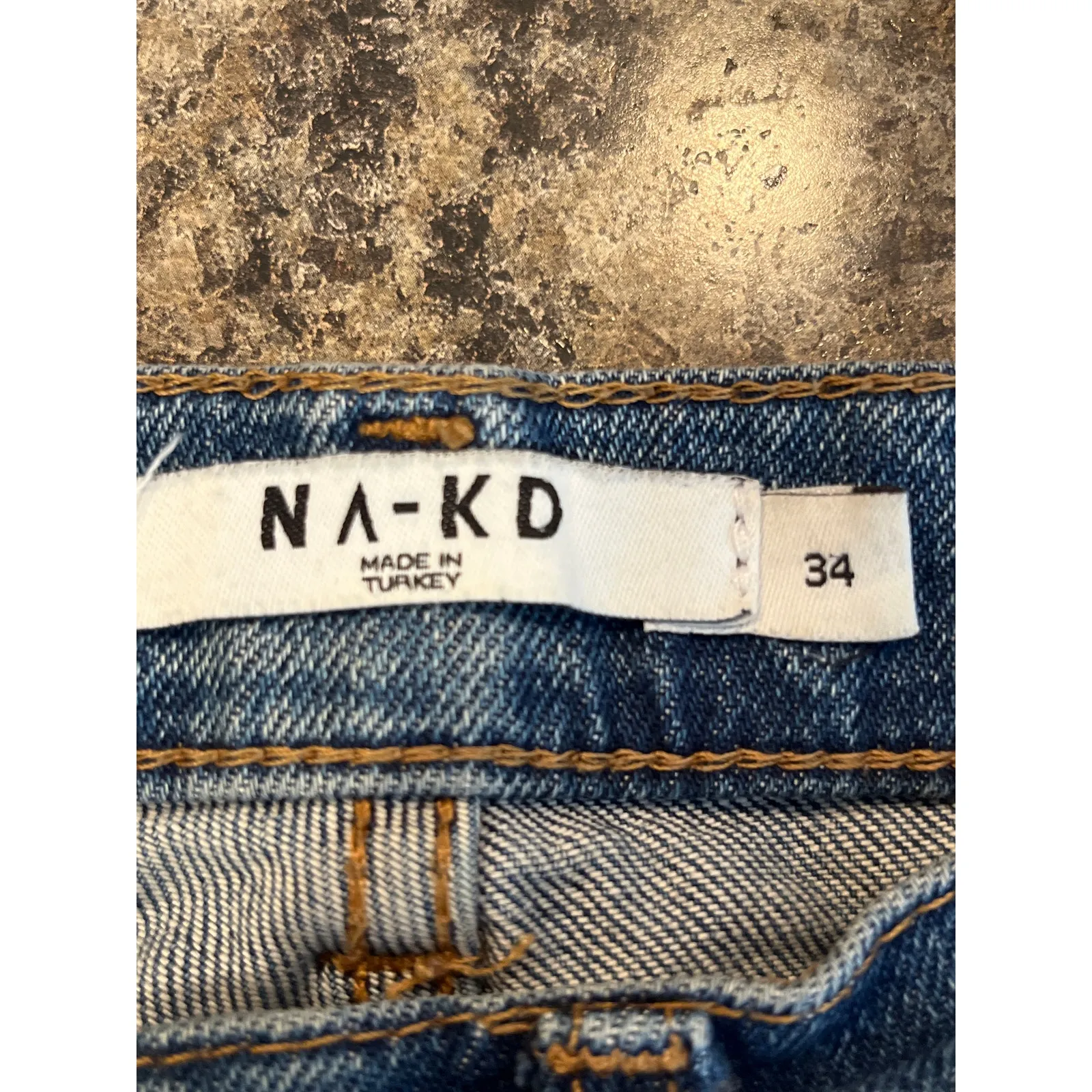 NAKD Size 6 Button Fly Straight High Rise Jeans‎ Blue Denim Their Size 34 - Image 5