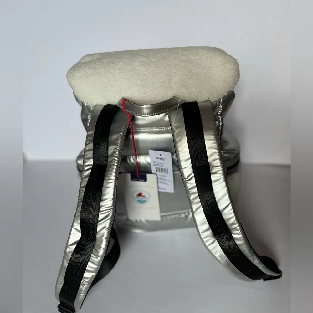 Pajar Large Silver Shearling
Puffy Backpack Gray - Image 4