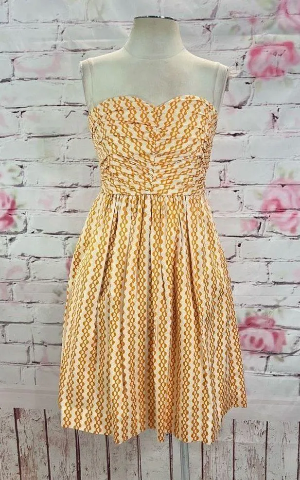Vanessa Virginia Anthropologie strapless chain sweetheart summer dress size 2 - Image 3